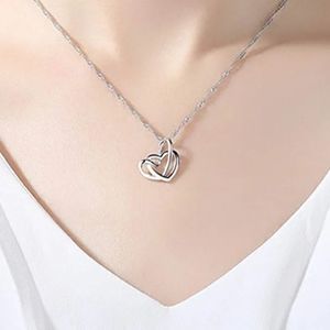 SowlDa NecklaceTrendy silver colored intertwined heart necklace. One size.